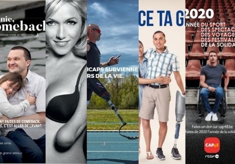 Montage photo présentant différentes affiches des campagnes de sensibilisation de CAP48