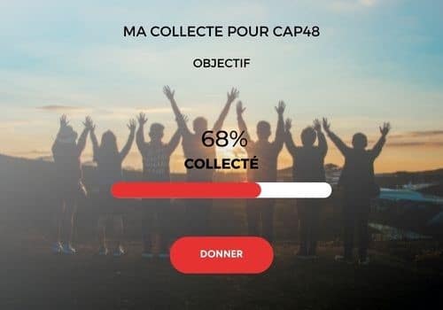 Visuel d'une cagnotte solidaire créée au profit de l'association CAP48