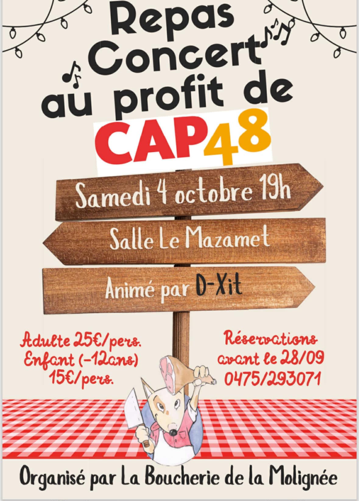 Repas-concert boucherie