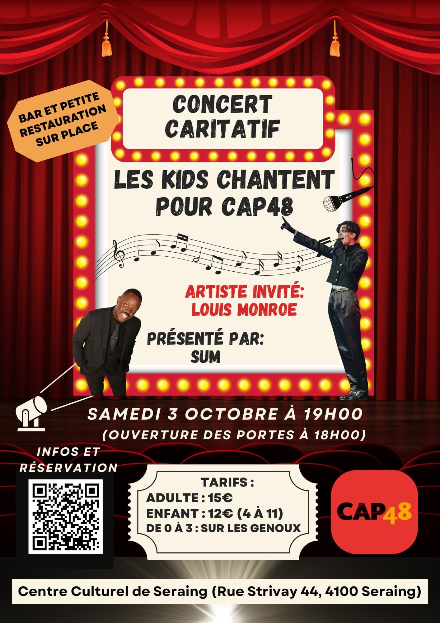 Affiche Les Kids chantent pour CAP48 à Seraing